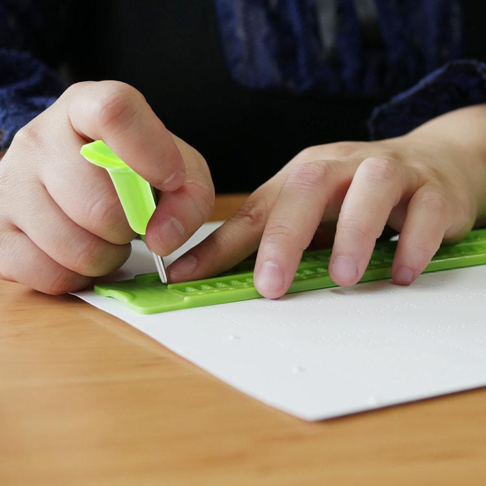Writing Tools - Portable Plastic Stainless Steel Braille Pen