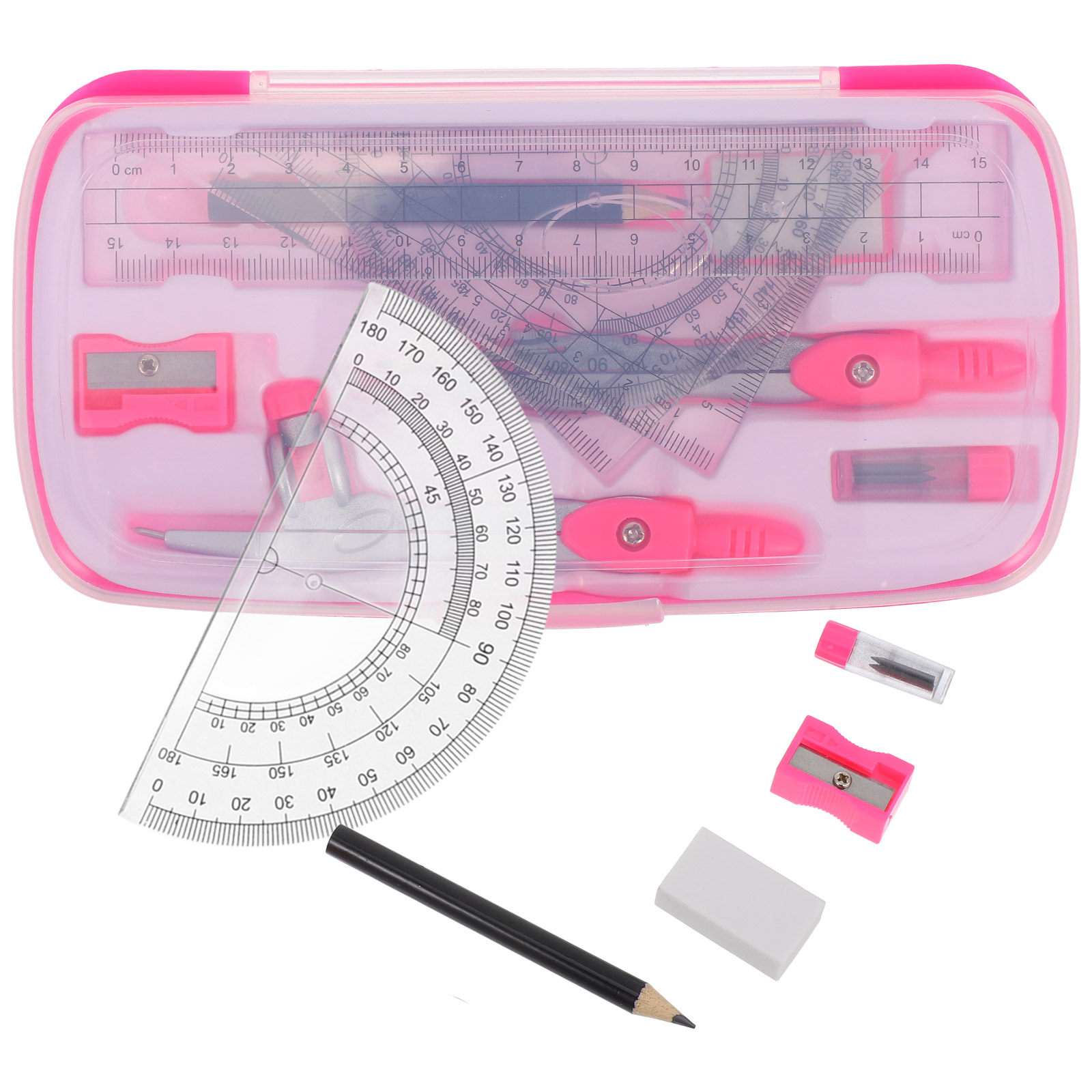 1 Compass Set Math Protractor  - đánh giá và giá Math Geometry Set With Compass