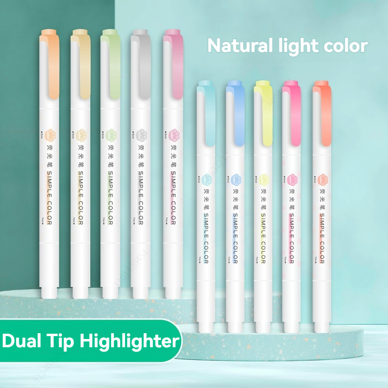 5pcs Pastel Highlighters Color - đánh giá và giá Pastel Highlighter Set Double Ended