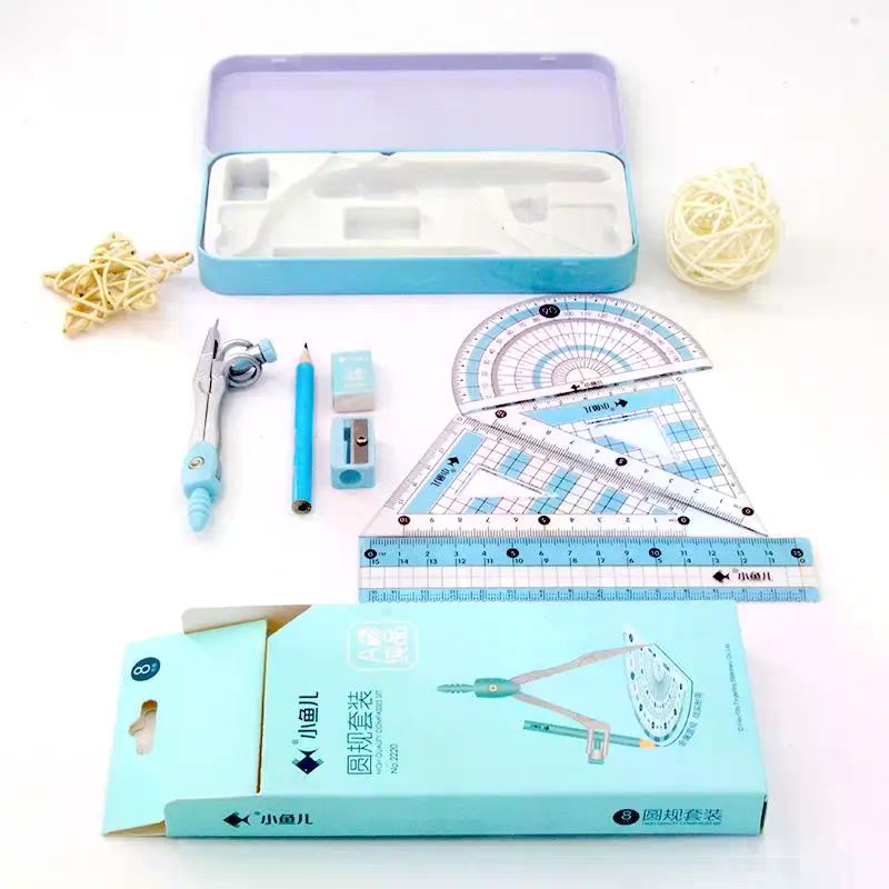 8Pcs/Set Geometry Math Drawing - đánh giá và giá Math Geometry Set With Compass