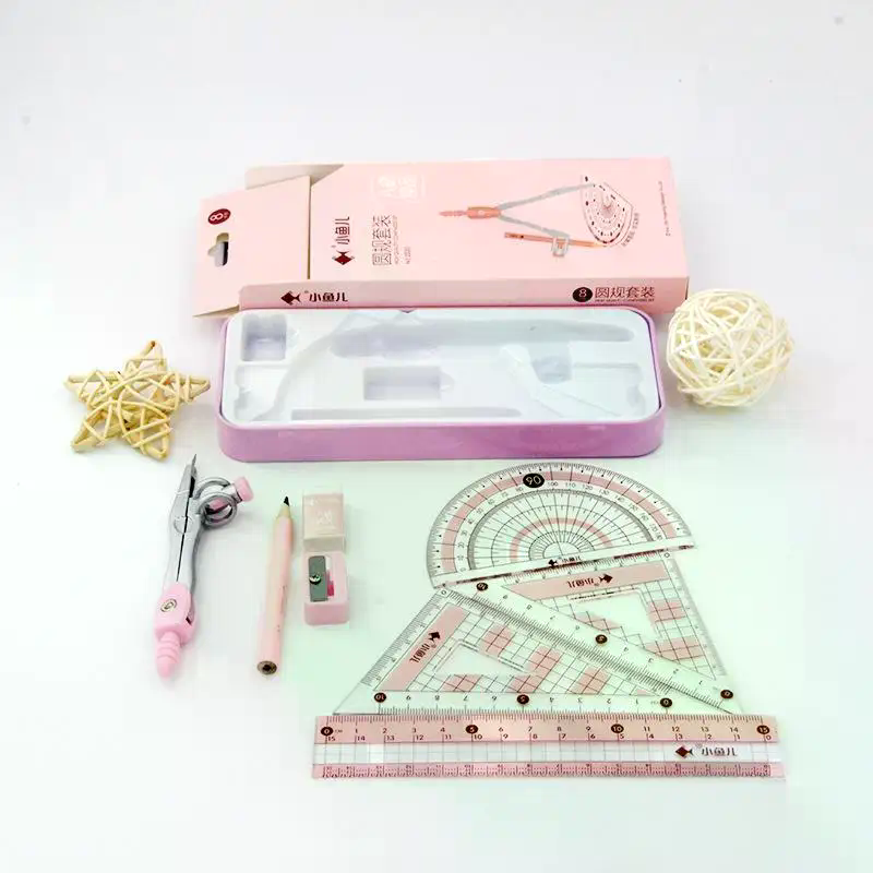 8Pcs/Set Geometry Math Drawing - đánh giá và giá Math Geometry Set With Compass